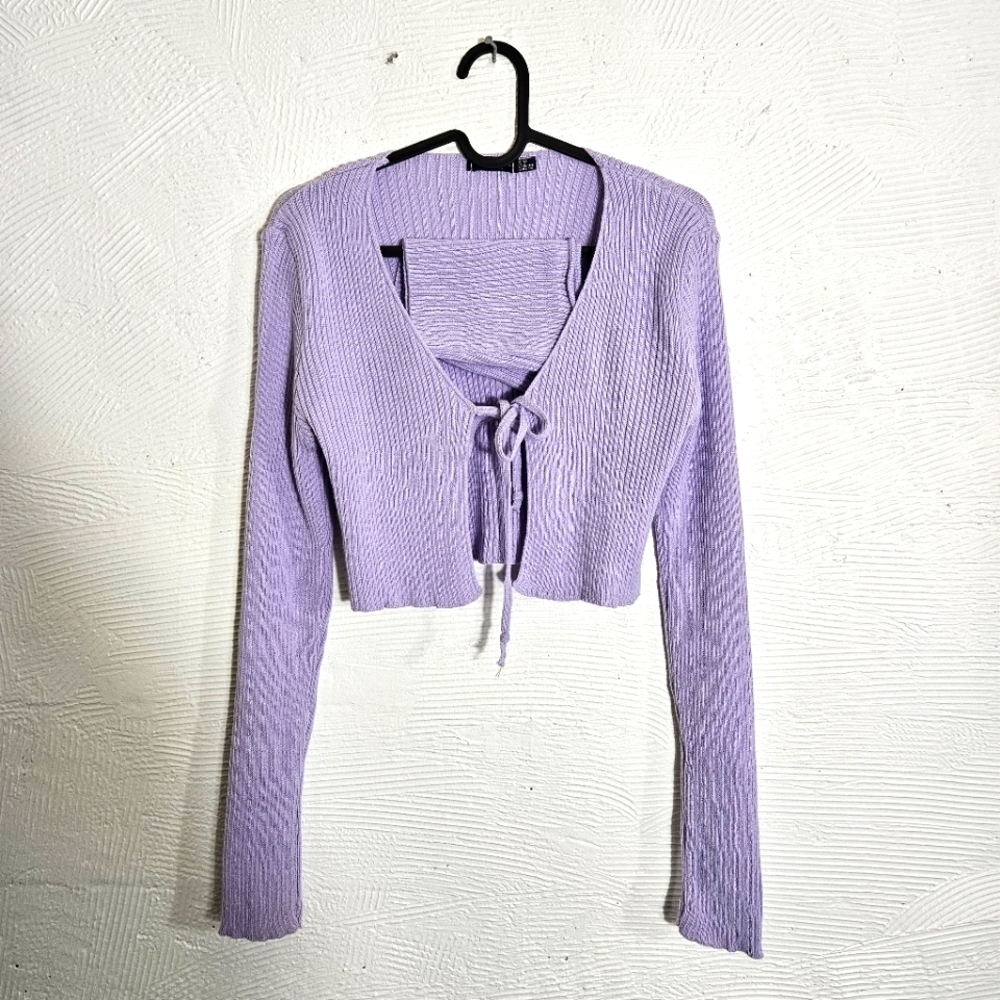 Nasty Gal Lavender Sweater Cardigan Set​​​